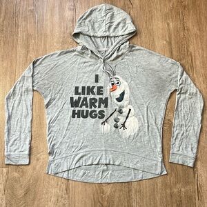 Disney Frozen Olaf Junior’s Lightweight Gray Sweatshirt. 
Size Small